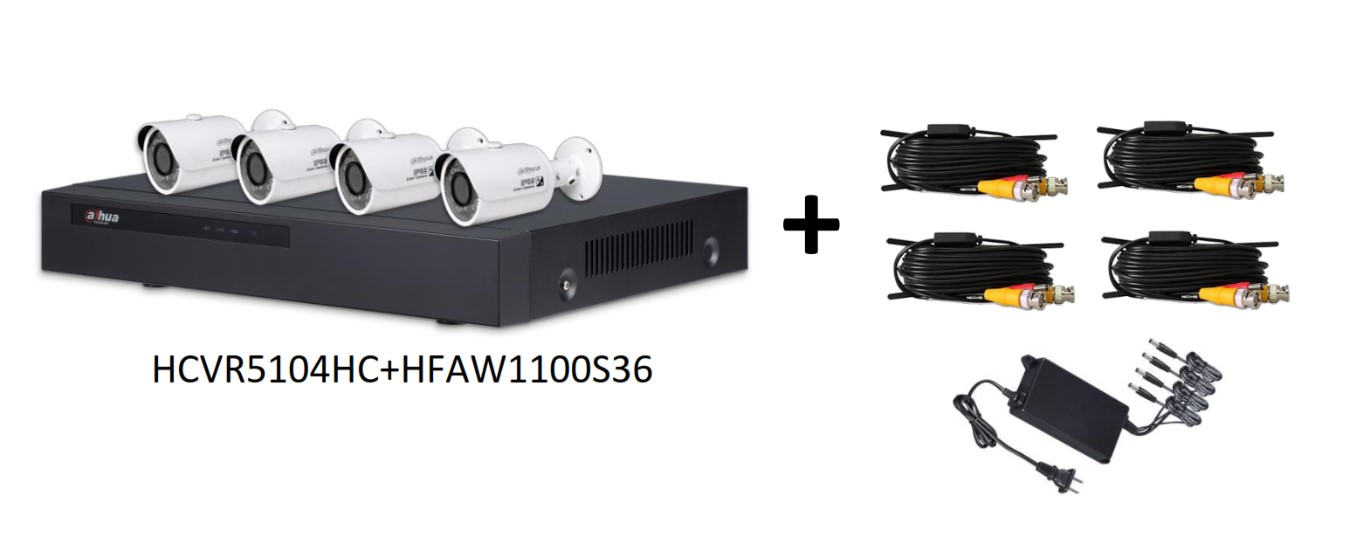 Kit de Circuito Cerrado Alta Definicion Cctv monterrey – 4 Camaras 720p -