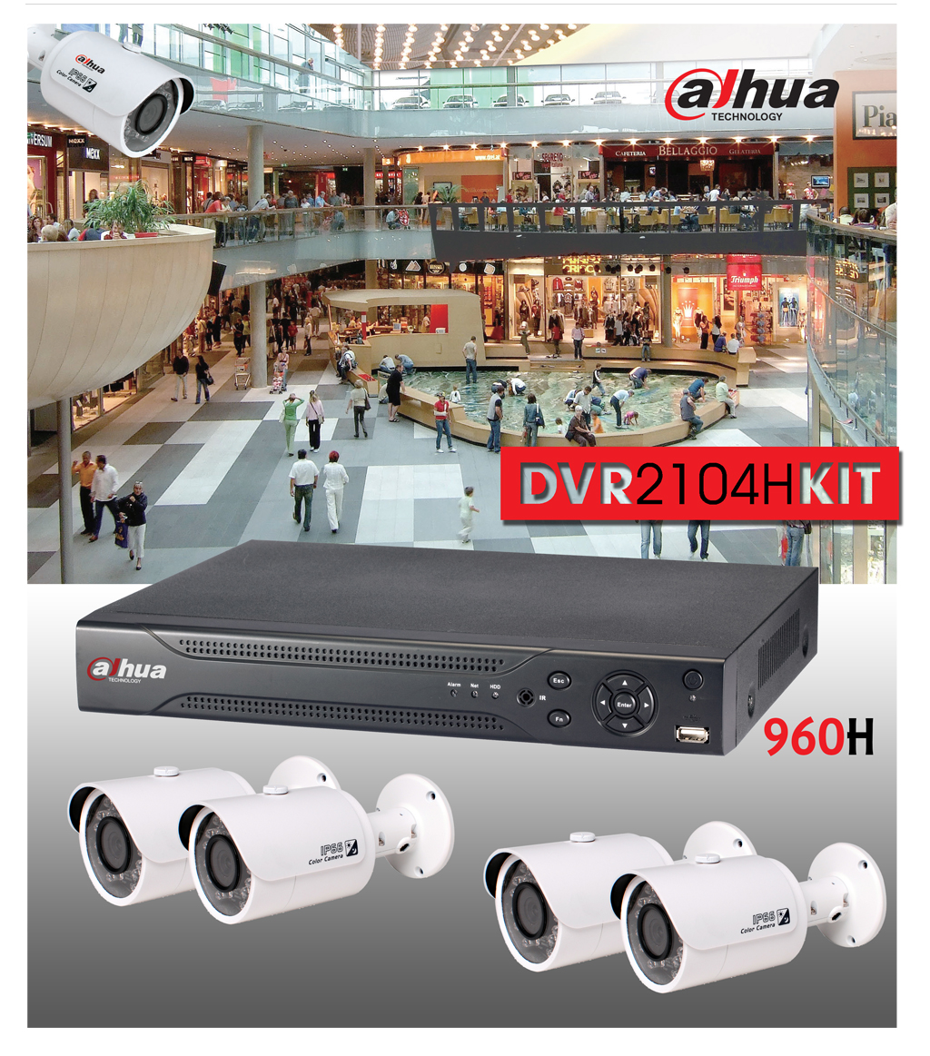 Kit de Circuito Cerrado – 1DVR – 4 Camaras 960h – CCTV Monterrey