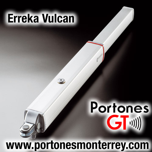 Erreka Vulcan Brazo Corto – Para puertas abatibles de hasta 4m Uso continuo 220Volts – Ideal para fraccionamientos