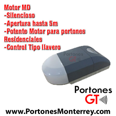 1 Promo Motor Md1000 porton electrico MD Silencioso para portones Corredizo, Ascendente o Abatible de hasta 5m Instalacion