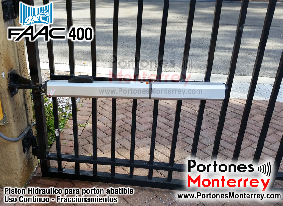 Pistones FAAC 400, Merik para portones abatibles de hasta 5m y 600kgs por hoja Uso continuo