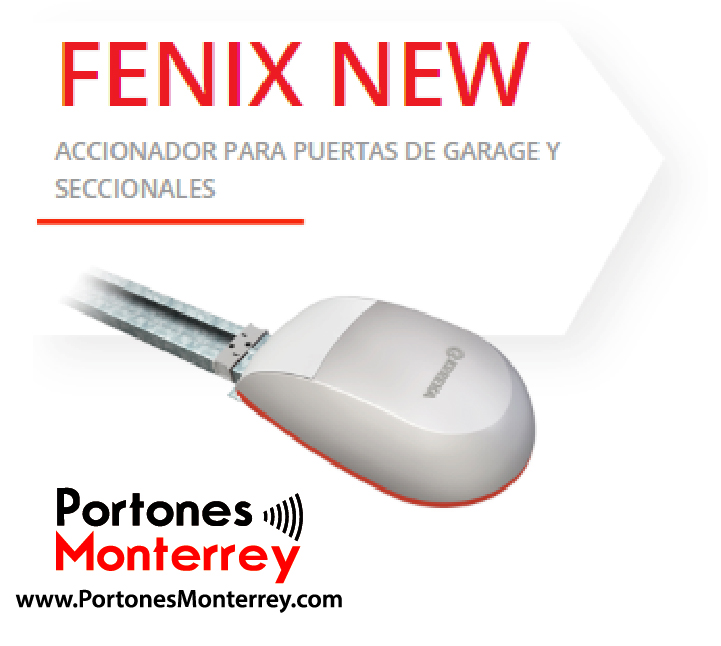 Motor Erreka Fenix New Silencioso para portones Corredizo, Ascendente o Abatible de hasta 5m