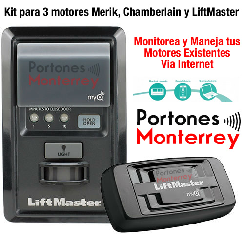 Funcionamiento y monitoreo por Internet de motores Merik, Chamberlain y Liftmaster